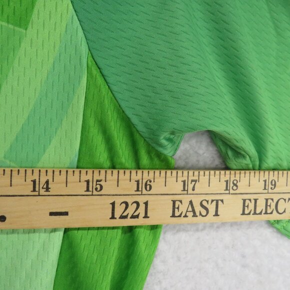 Zero Bike Cycling Jersey Mens Small Green Half Zip Short Sleeve 3 Rear Pockets - Picture 8 of 9